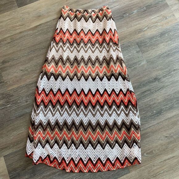 Papaya maxi skirt open knit partially lined size small - Picture 1 of 10